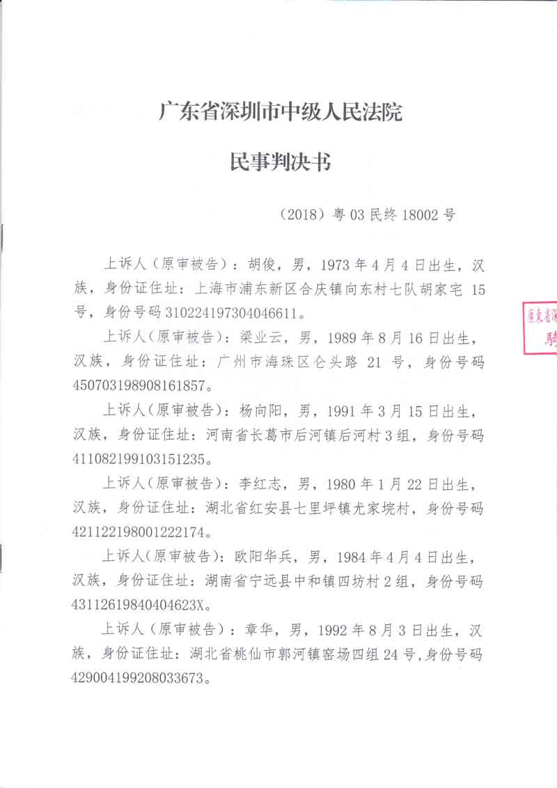 胡俊等違法損害公司利益，自食苦果！
